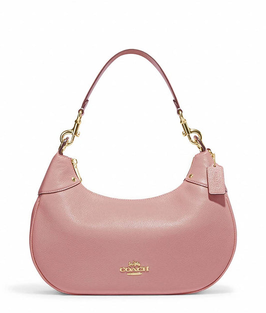 COACH Women's Mara Leather Hobo, Shell Pink, CI791