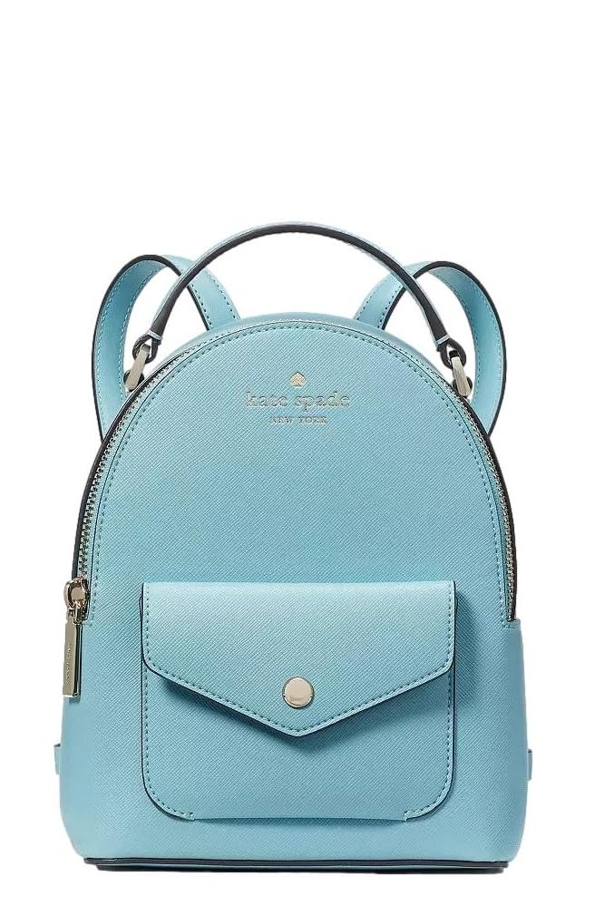 kate spade new york Women's Schuyler Saffiano Leather Mini Backpack, Smoky Blue