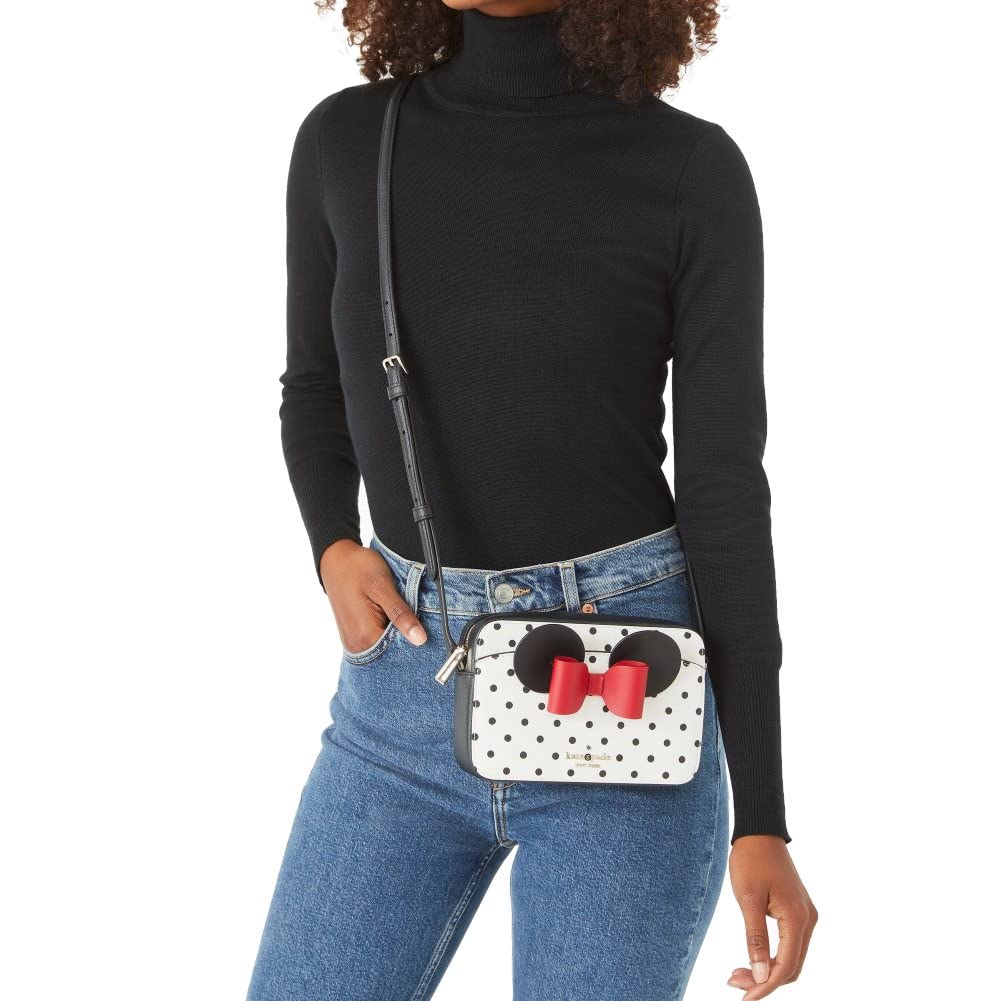 Kate Spade X Disney Minnie Mouse Polka Dot Crossbody Camera Bag (White Multi)