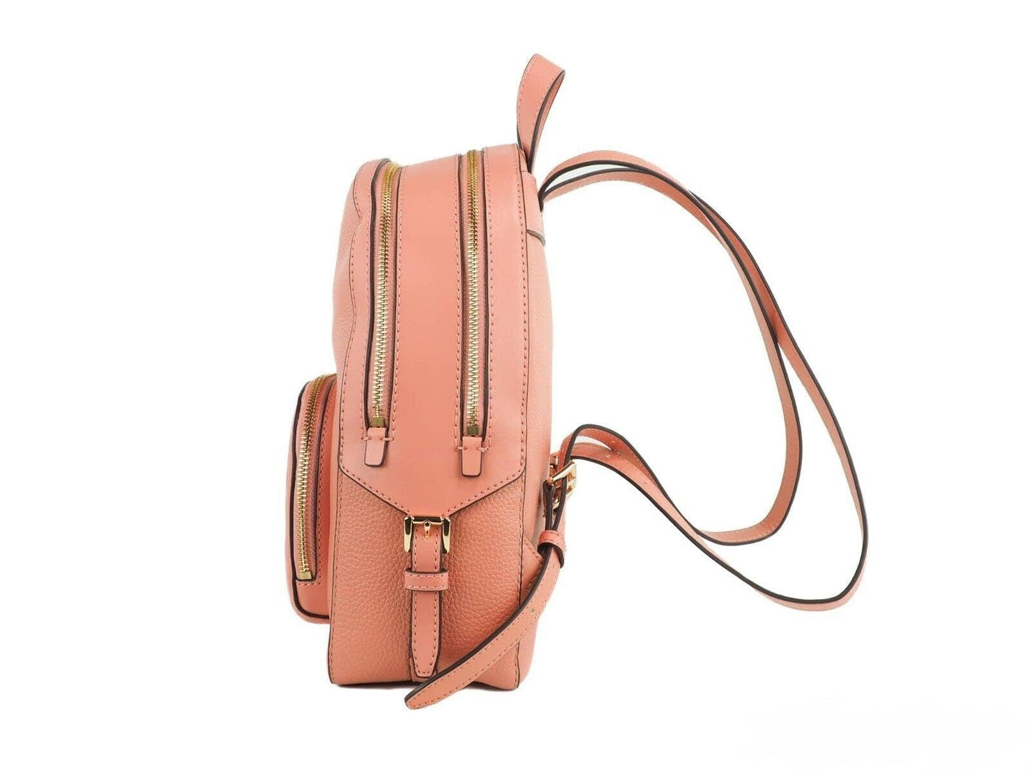 Michael Kors Jaycee Medium Zip Pocket Leather Backpack - Sherbert