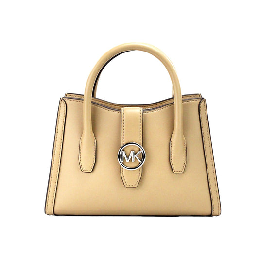 Michael Kors Women Gabby Small Faux Leather Satchel, Camel