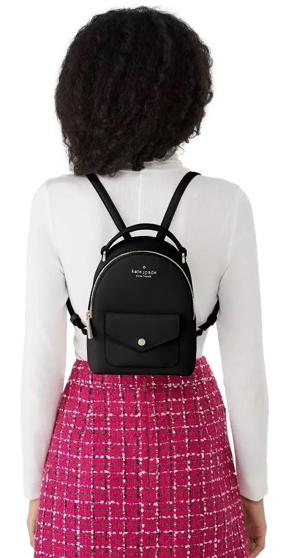 kate spade new york Women's Schuyler Saffiano Leather Mini Backpack, Black