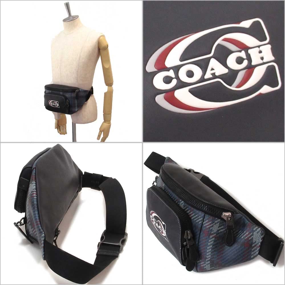 Coach Track Waistpack in Colorblock Signature Canvas, QB/Midnight Navy Multi, Waist