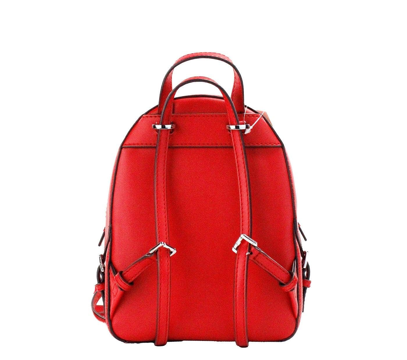 Michael Kors Jaycee XS Mini Convertible Backpack MK Signature Crossbody (Bright Red), Bright Red