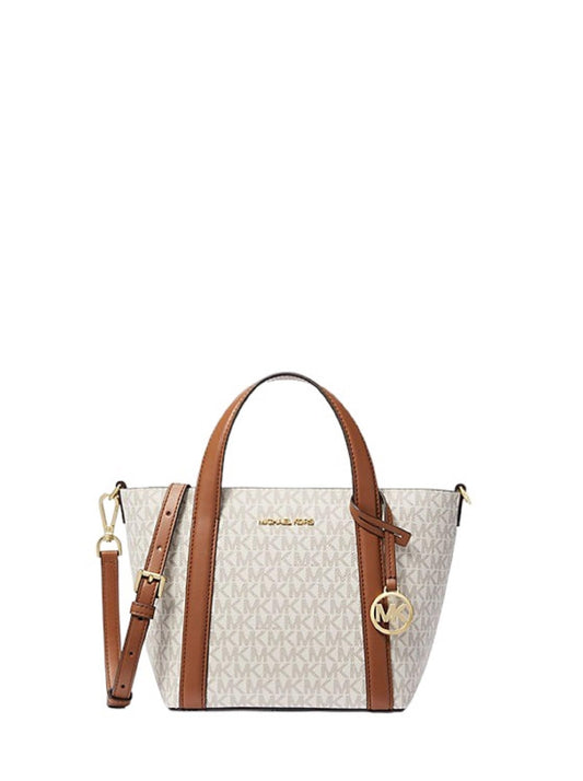 Michael Kors Pratt Small Tote Handle Crossbody Bag, Vanilla