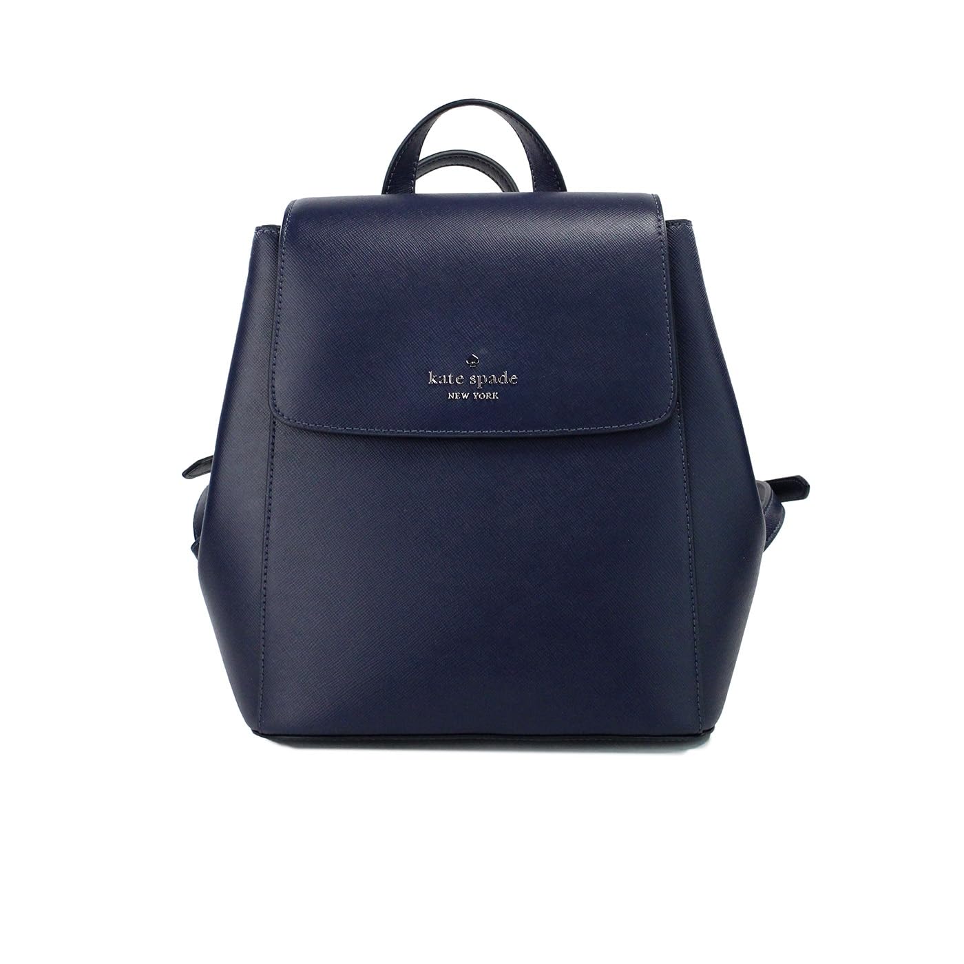 Kate Spade New York Women's Madison Saffiano Leather Flap Backpack, Parisian Navy, Parisian Navy