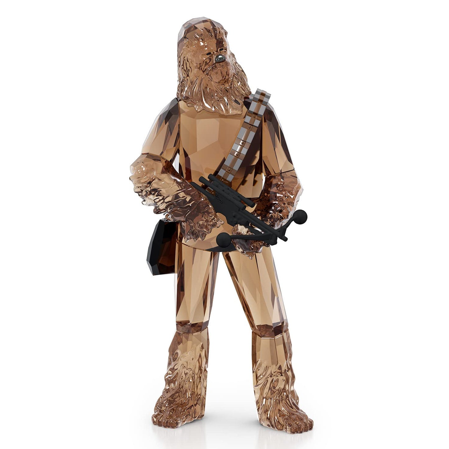 Swarovski Star Wars Chewbacca Ornament, Brown Crystal, Matte Black Metal and Grey Lacquered Details, from the Star Wars Collection