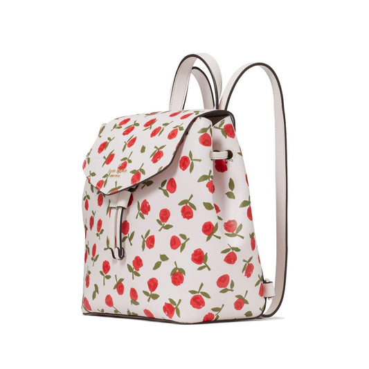 kate spade new york Kate Spade Backpack for Women Lizzie Medium flap Backpack, Festive Rosette, M, Backpack for Women