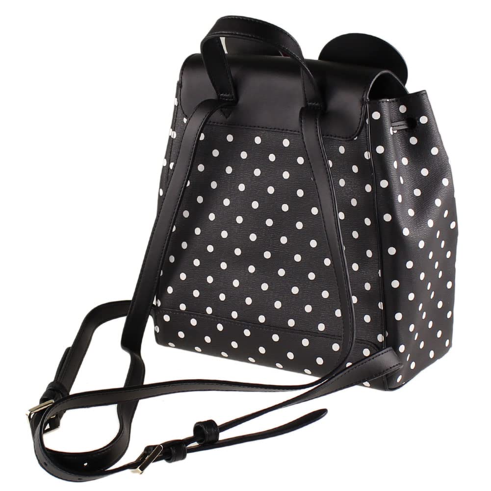 Kate Spade New York x Disney Minnie Mouse Black Polka Dot Leather Backpack, M