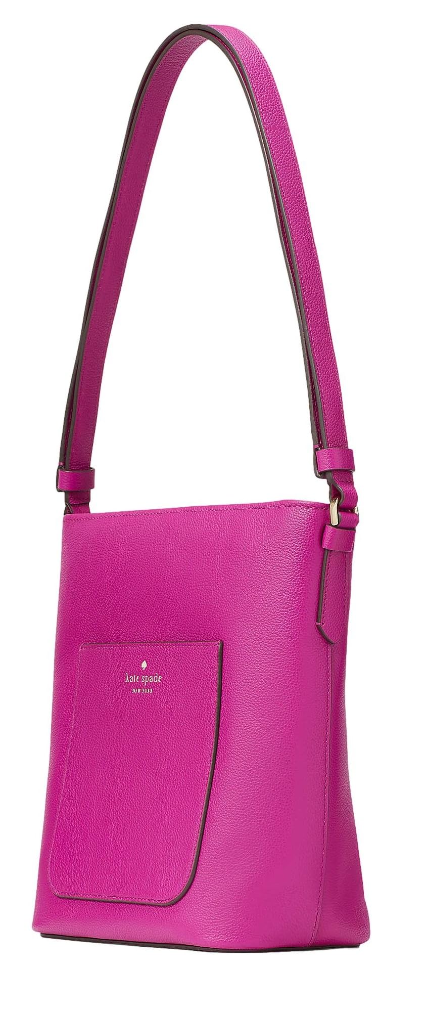 kate spade new york Women's Elise Pebbled Leather Bucket Bag, Baja Rose