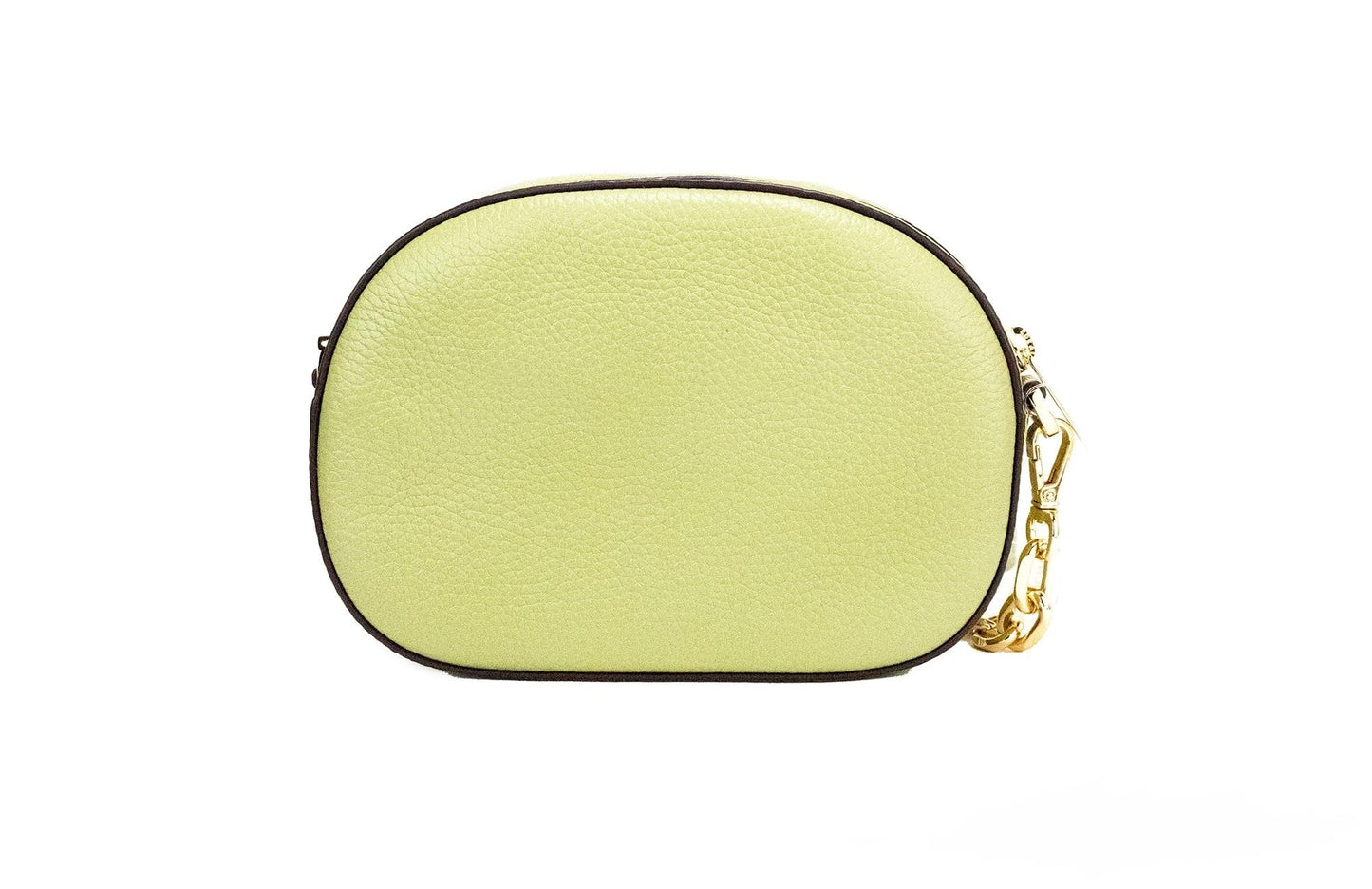 Michael Kors Jet Set Glam Light Sage Leather Front Pocket Oval Crossbody Women's Handbag, Light Sage, One Size