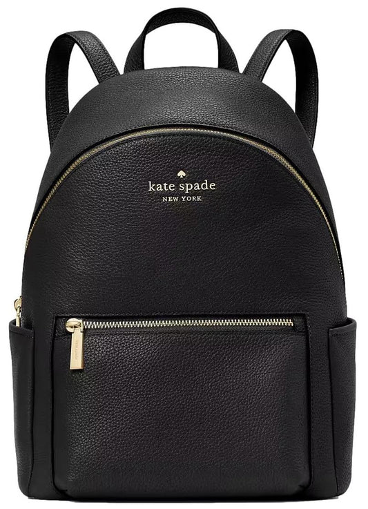 Kate Spade New York Leila Dome Backpack Pebbled Leather Medium, Black