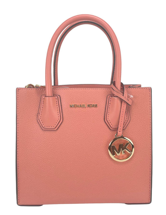 Michael Kors Women's Mercer Pebbled Leather Messenger Bag, Sherbert