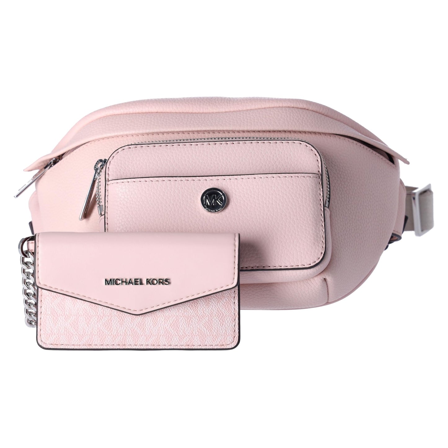 Michael Kors Maisie Large Pebbled Leather 2-in-1 Sling Pack, Powder Blush, L, Large