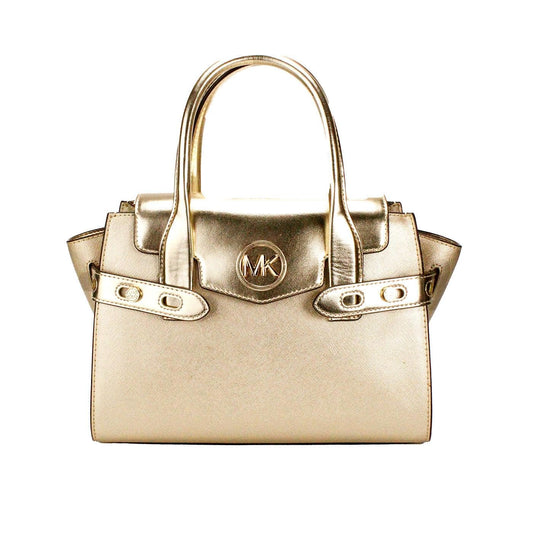 Michael Kors Carmen Medium Belted Satchel Crossbody Strap (Pale gold) (Pale Gold), Pale Gold, Medium