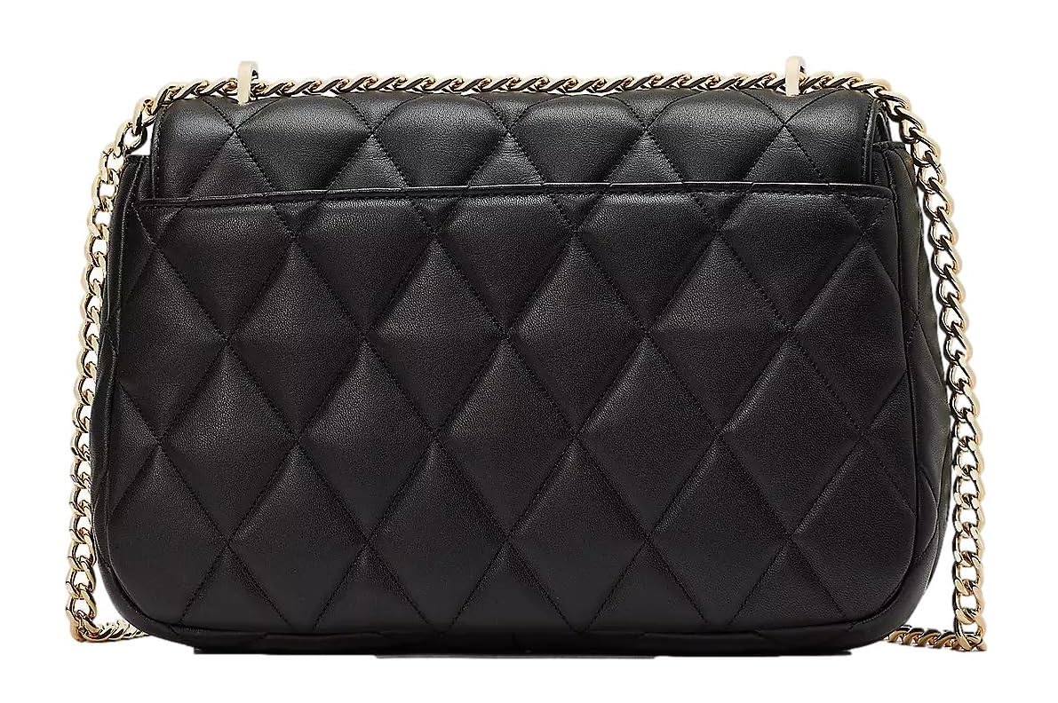 kate spade new york Carey Medium Flap Shoulder Bag, Black