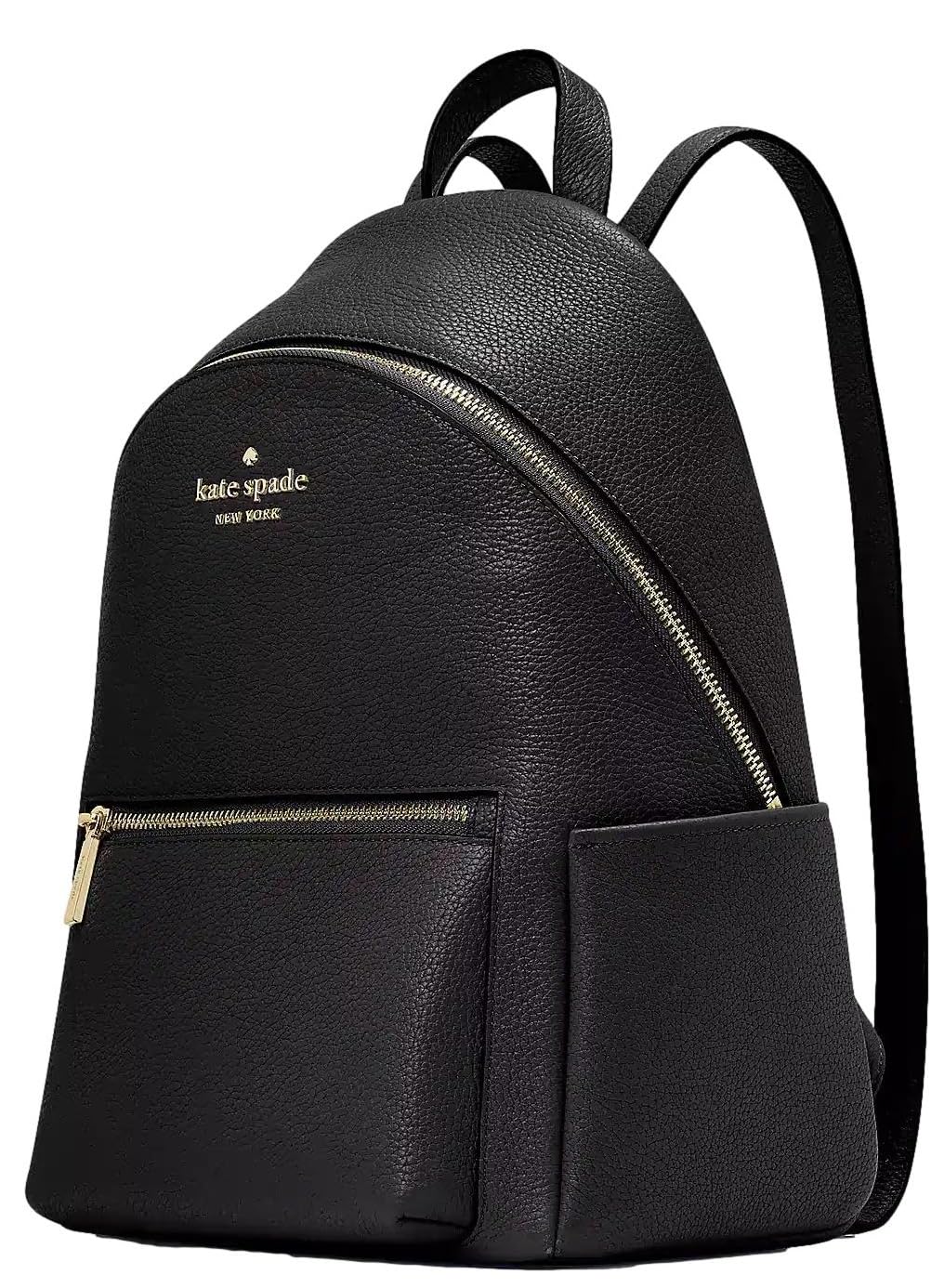 Kate Spade New York Leila Dome Backpack Pebbled Leather Medium, Black