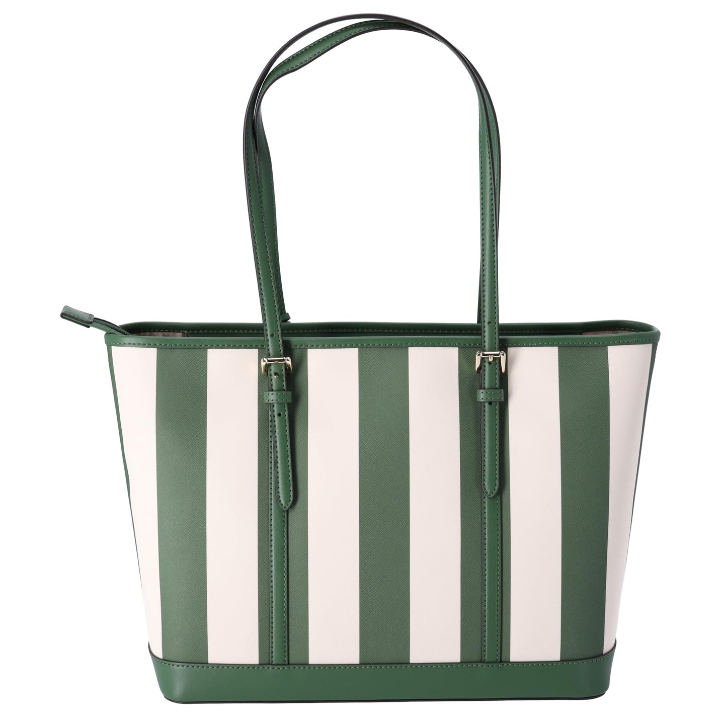 Michael Kors Jet Set Travel Large Top Zip Tote Fern Green Multi Stripe, Green