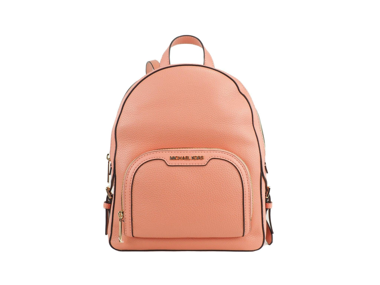 Michael Kors Jaycee Medium Zip Pocket Leather Backpack - Sherbert