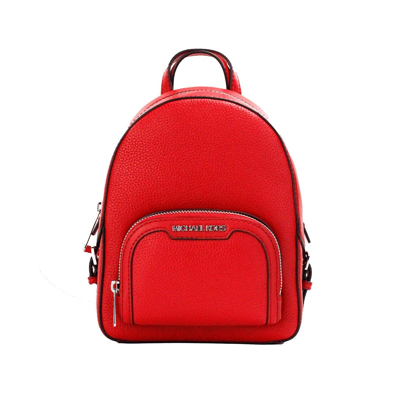 Michael Kors Jaycee XS Mini Convertible Backpack MK Signature Crossbody (Bright Red), Bright Red