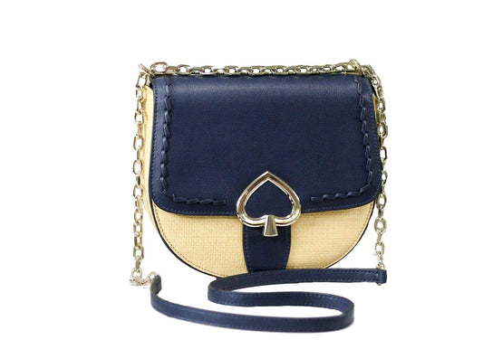 Kate Spade Robyn Medium Chain Saddle Purse - Navy