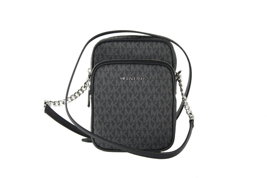 Michael Kors Jet Set Travel Medium Logo Crossbody Bag (black)