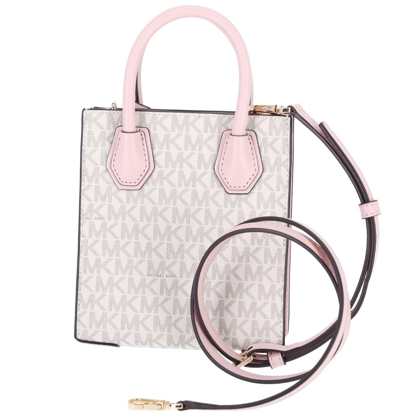 Michael Kors Mercer Extra-Small Pebbled Leather Crossbody Bag (PWD BLSH MLT)