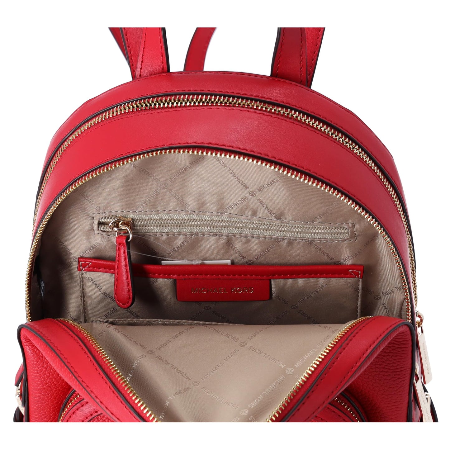 Michael Kors Jaycee Medium Pebbled Leather Backpack (bright Red), Bright Red, M, Backpack