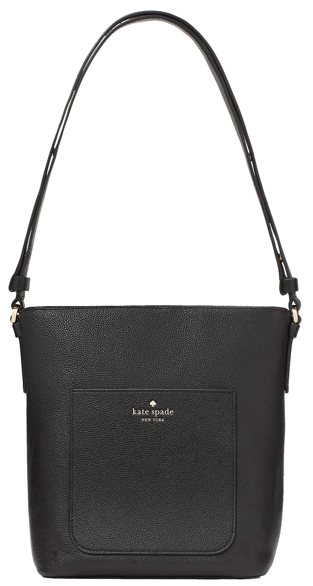 kate spade new york Women's Elise Pebbled Leather Bucket Bag, Black