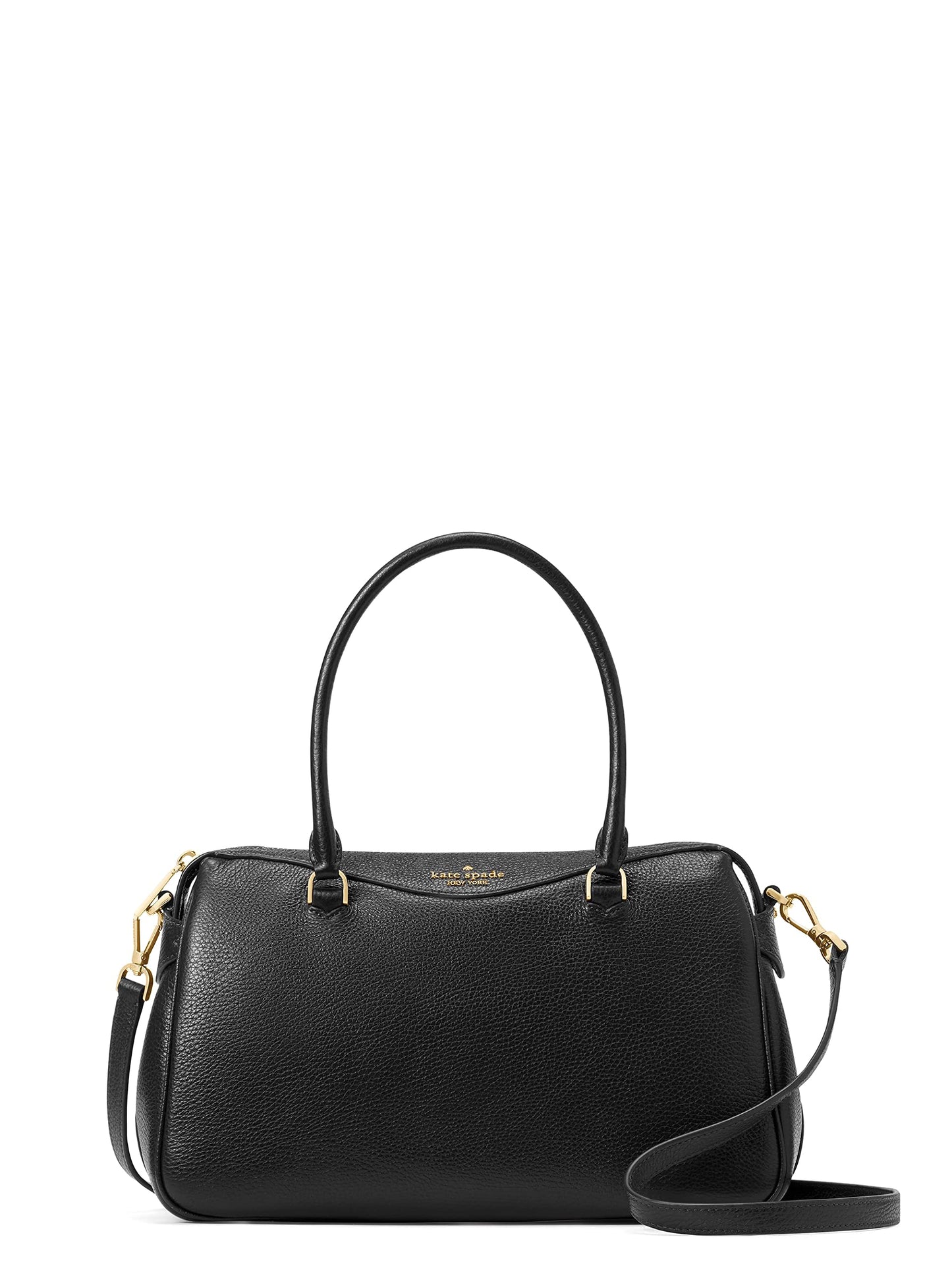 Kate Spade New York Pebbled Leather Mimi Satchel (Black)