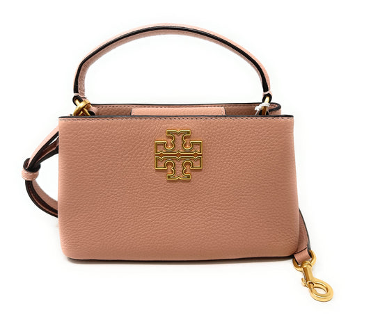 Tory Burch Britten Micro Satchel (Light Meadowsweet), Brown, One Size