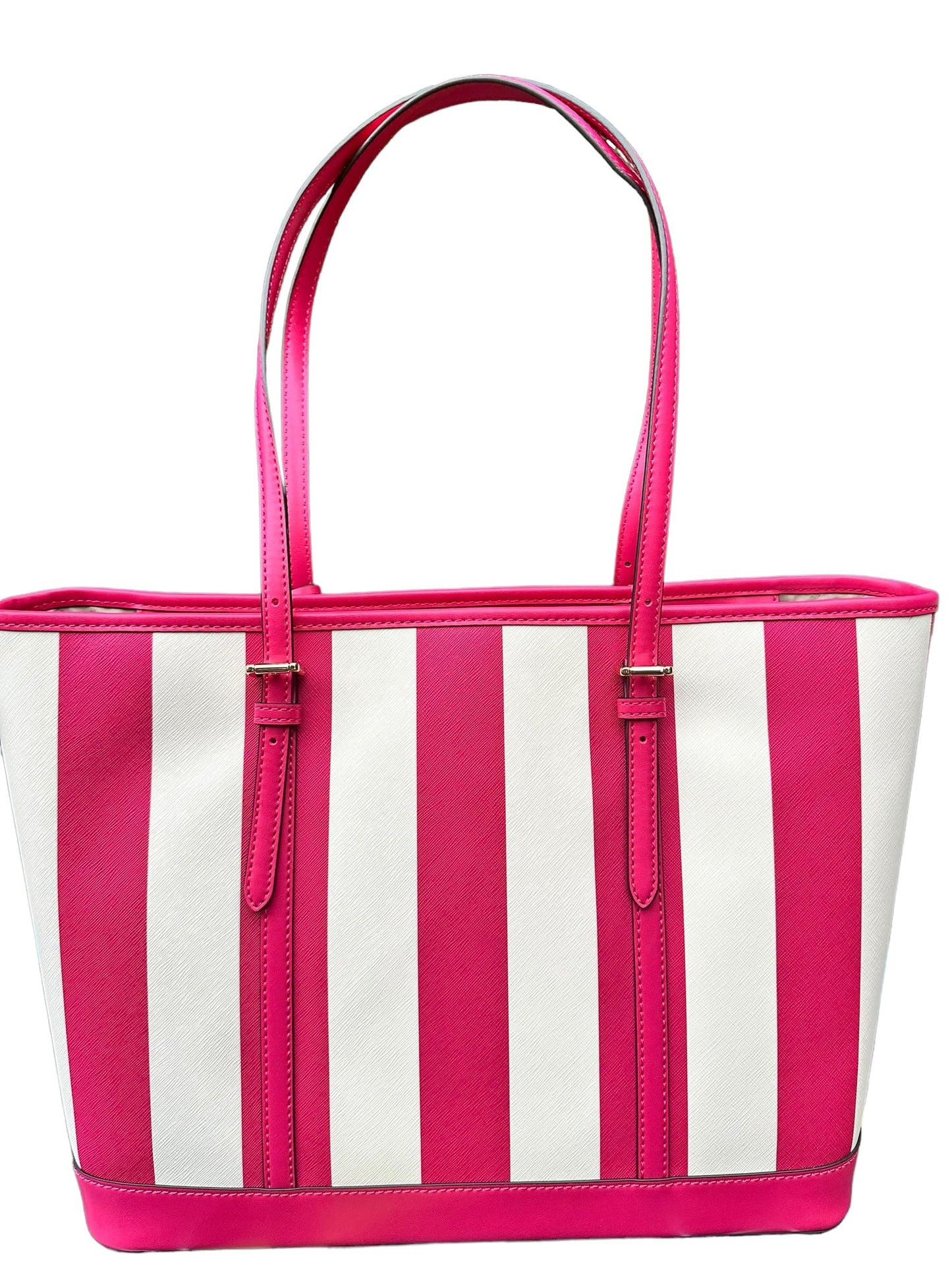 Michael Kors Jet Set Saffiano Large Leather Tote Bag (Electric Pink Multi), Multi, Large