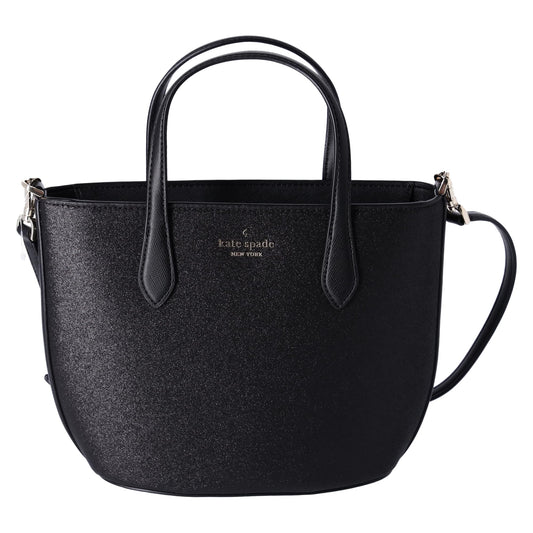 kate spade new york Kate Spade Glitter Glimmer Small Zip Satchel Crossbody Bag Holiday, Black