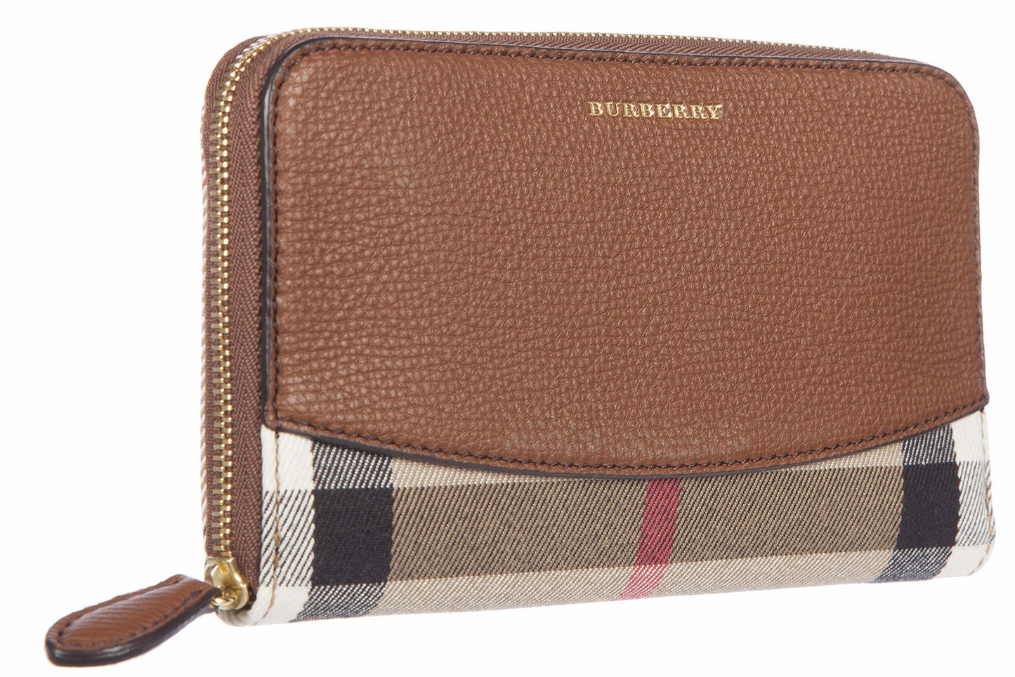 Burberry women's wallet genuine leather coin case holder purse card twill house