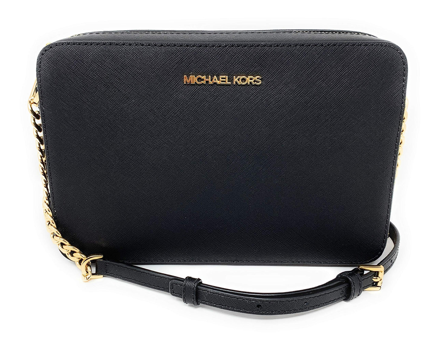 Michael Kors Jet Set Large East West Crossbody Black Saffiano