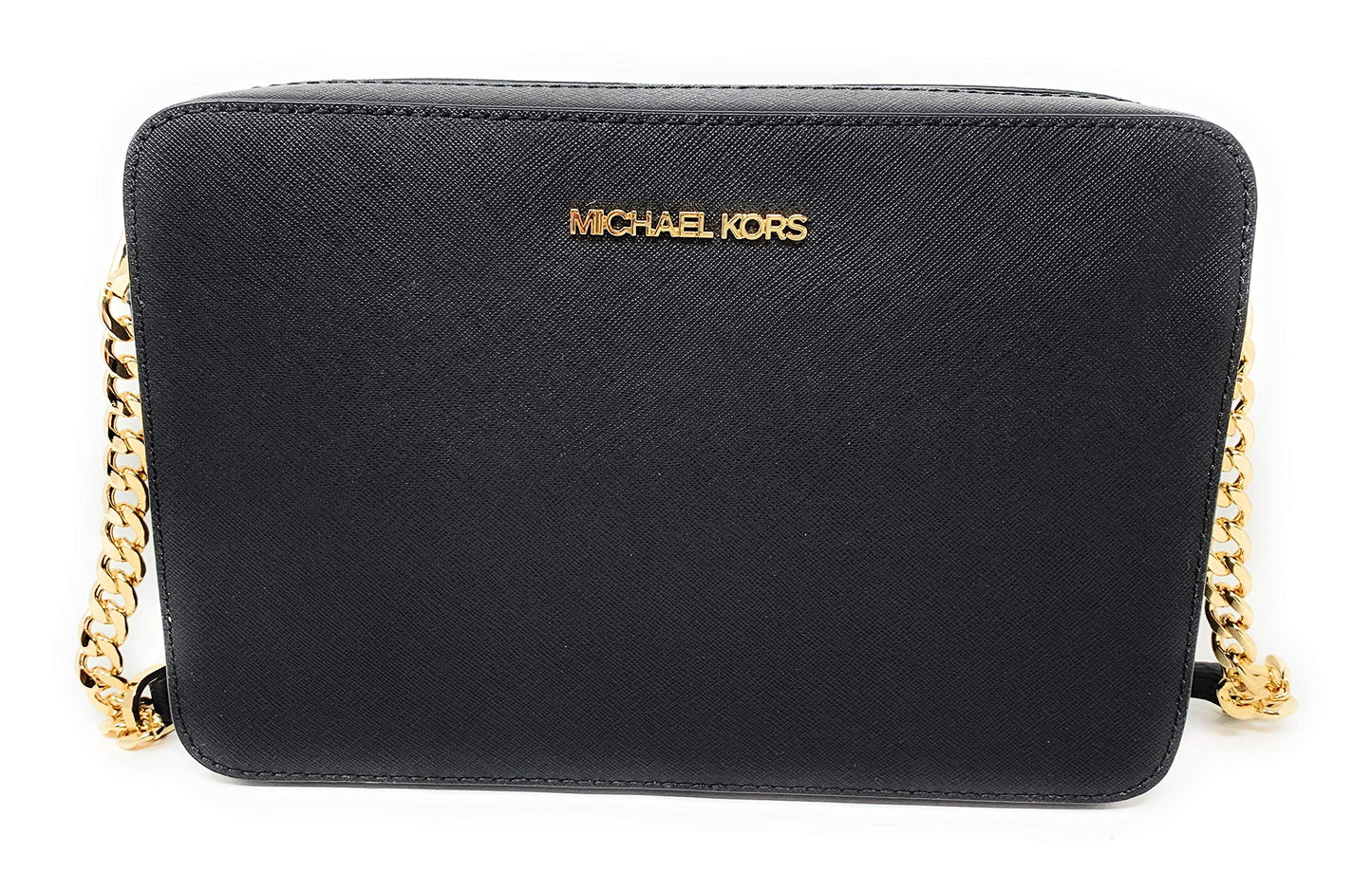 Michael Kors Jet Set Large East West Crossbody Black Saffiano