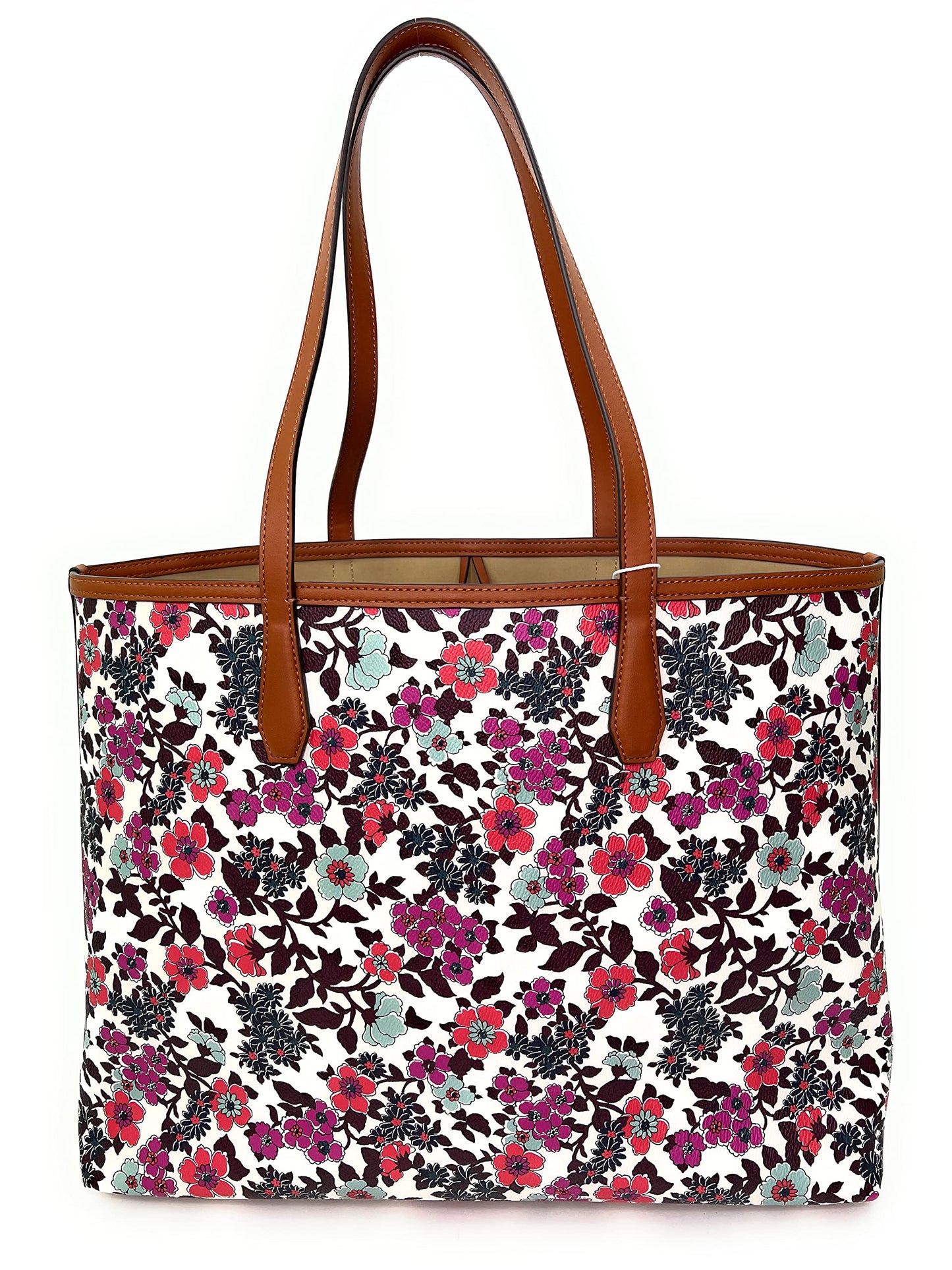 Tory Burch Kerrington Tote (Cream Red Blue Wallpaper Floral)